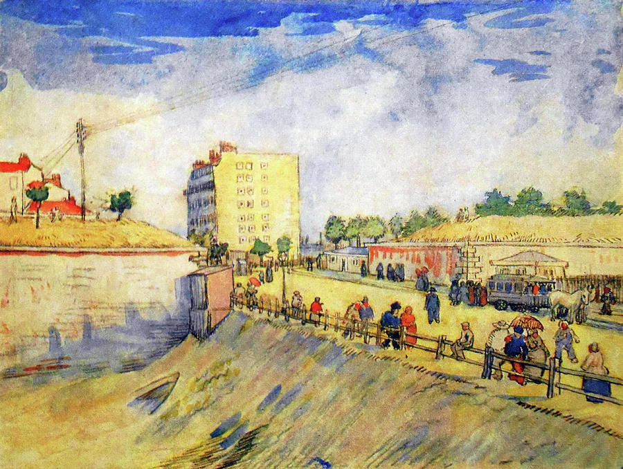 Entrance to Paris with a Horsecar Painting by Vincent van Gogh