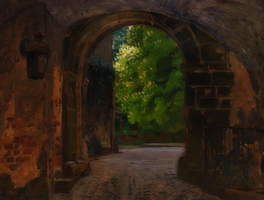 Entrance To The Castle Wiesenburg In The Mark Painting by Mountain Dreams