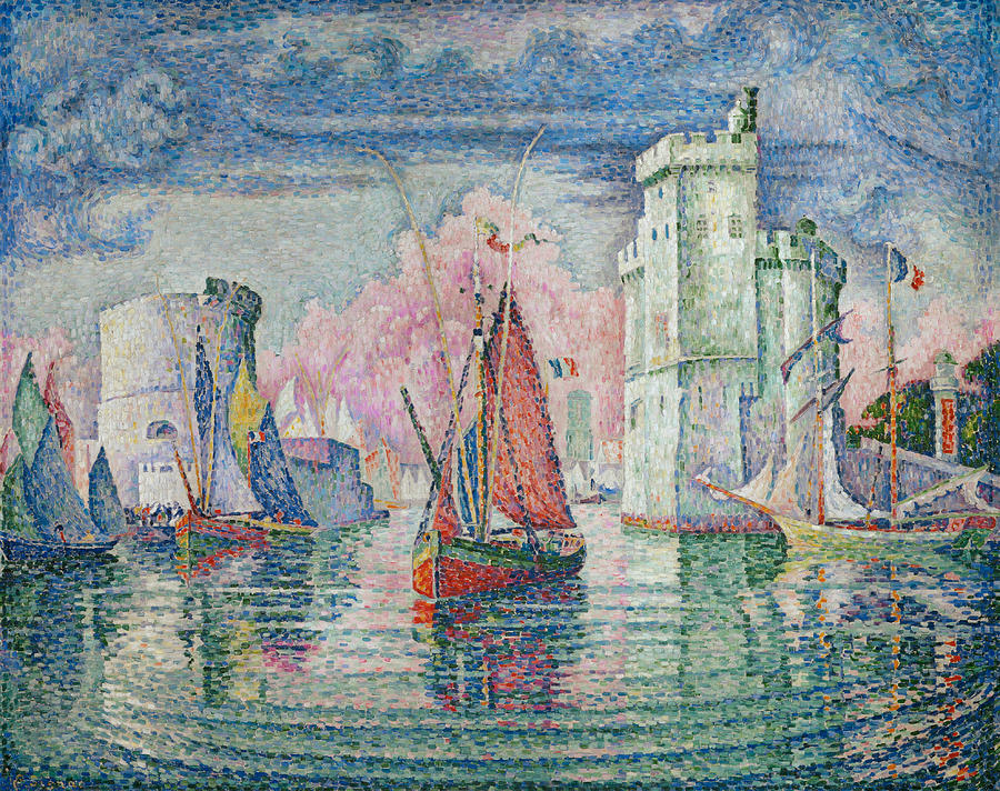 Entrance to the Harbour of la Rochelle Painting by Paul Signac