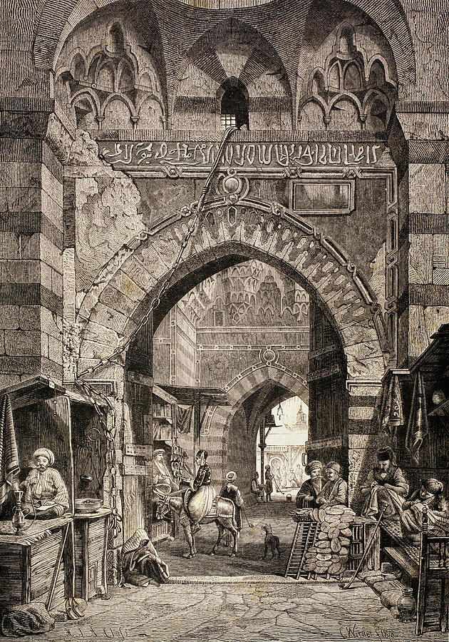 Arches Drawing - Entrance To The Khan El-khalili Souk Or by Vintage Design Pics