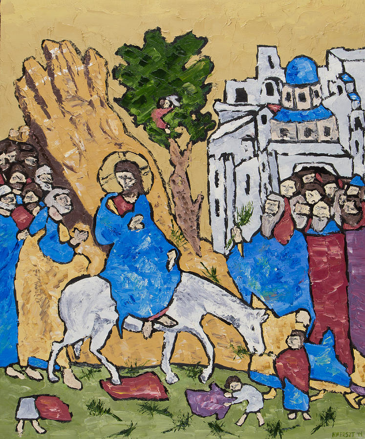 Entry Into Jerusalem Painting by Nick Ferszt