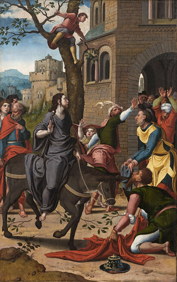Entry into Jerusalem Painting by Pieter Coecke van Aelst