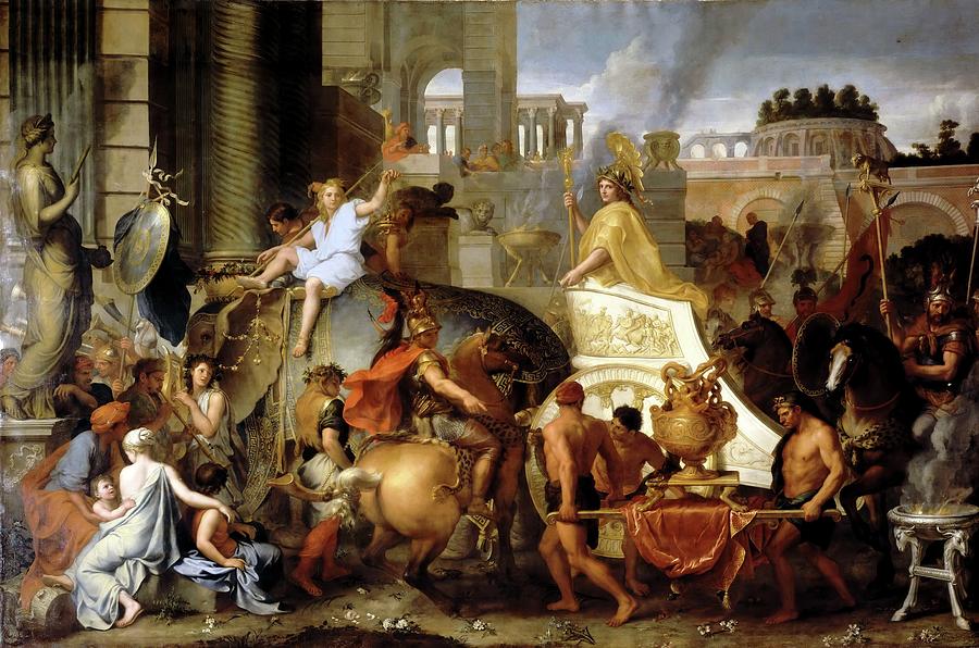 Entry of Alexander  Painting by Charles LeBrun