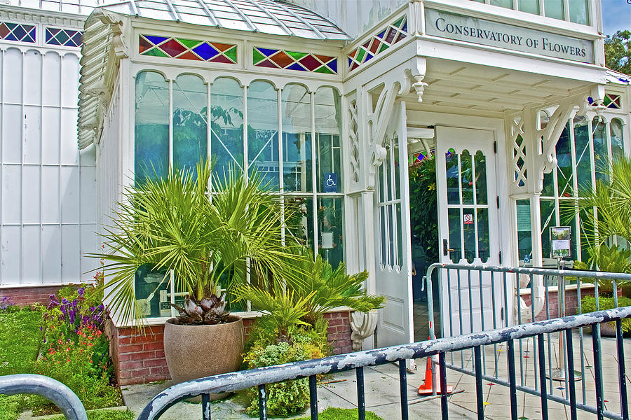 Entry to Conservatory of Flowers in Golden Gate Park in San Francisco, California Photograph by Ruth Hager