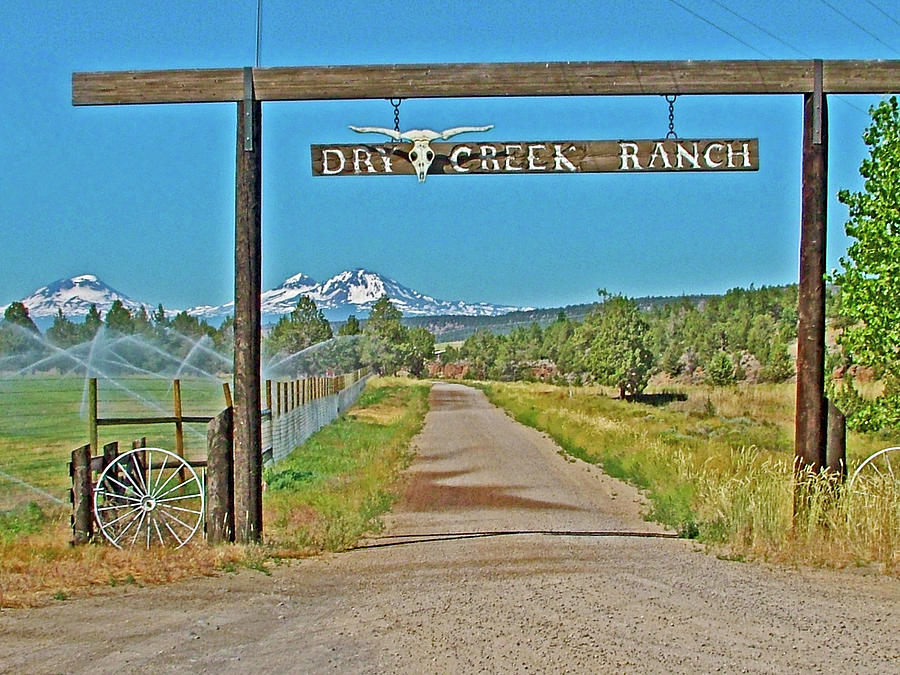 Entry to Dry Creek Ranch in Cascade Mountains, Oregon Photograph by Ruth Hager