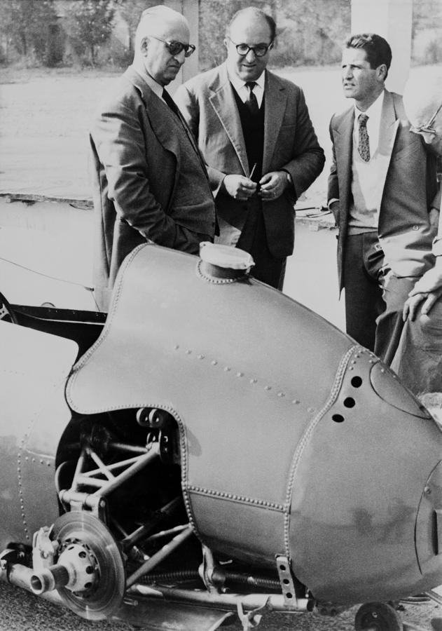 Enzo Ferrari Left, Founder And Owner Photograph by Everett