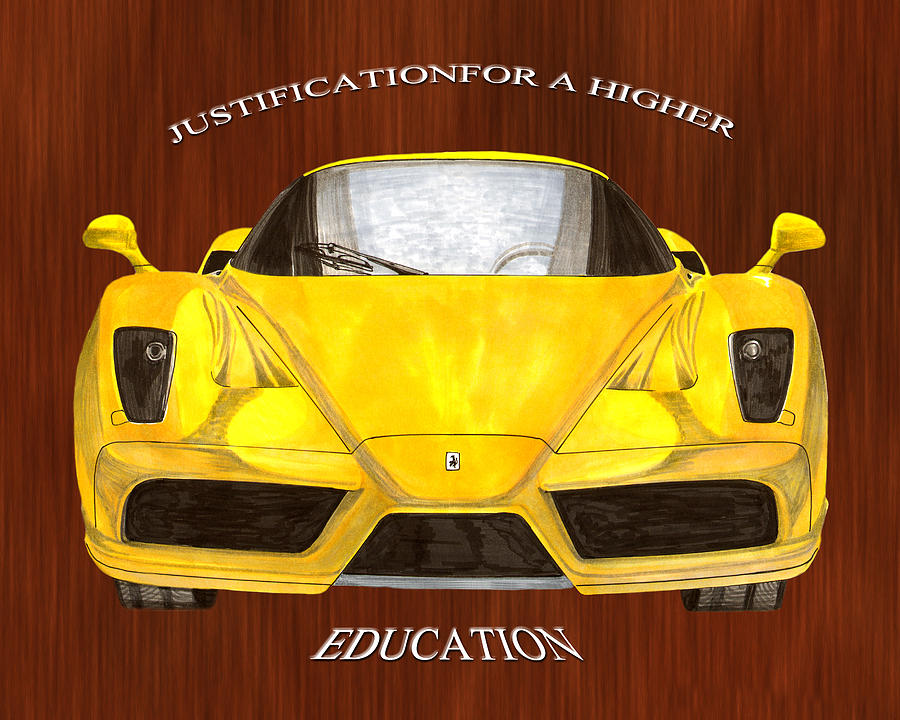 Justification for higher education 2004 Enzo Ferrari 400,  Painting by Jack Pumphrey