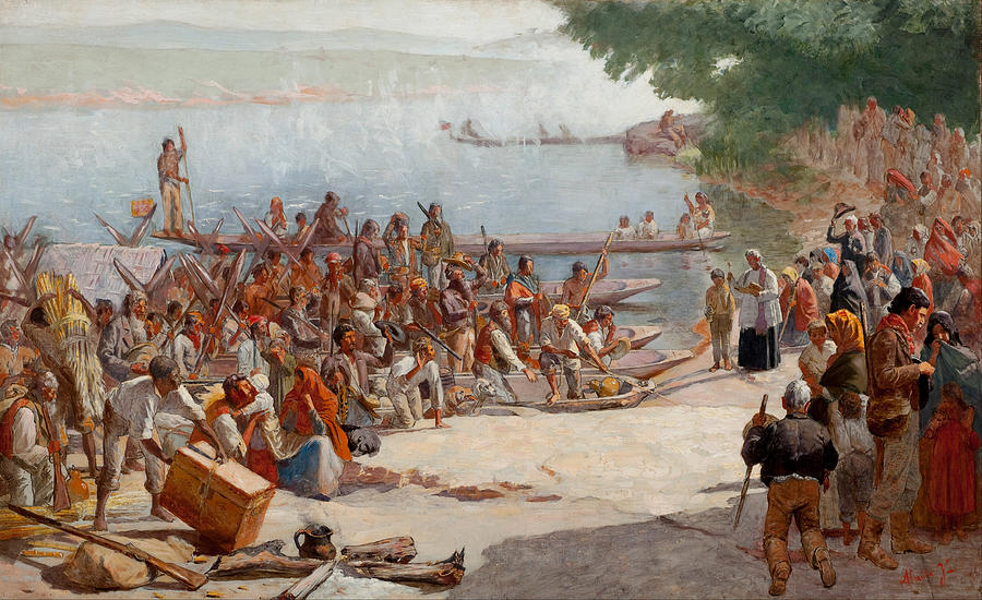 departure of the Moncao Painting by Almeida Junior