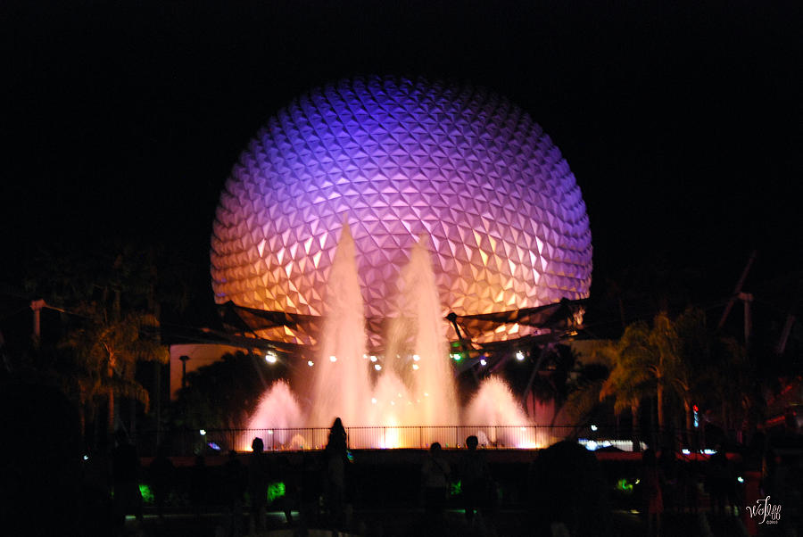 Epcot by Night Photograph by Thea Wolff - Pixels