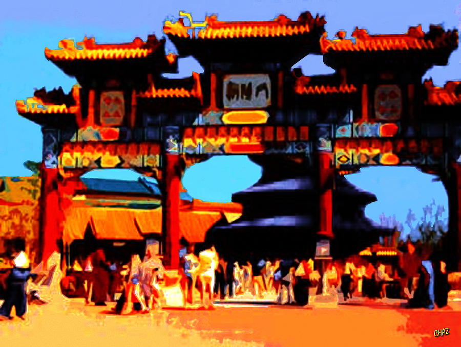 EPCOT - China Pavilion  Painting by CHAZ Daugherty