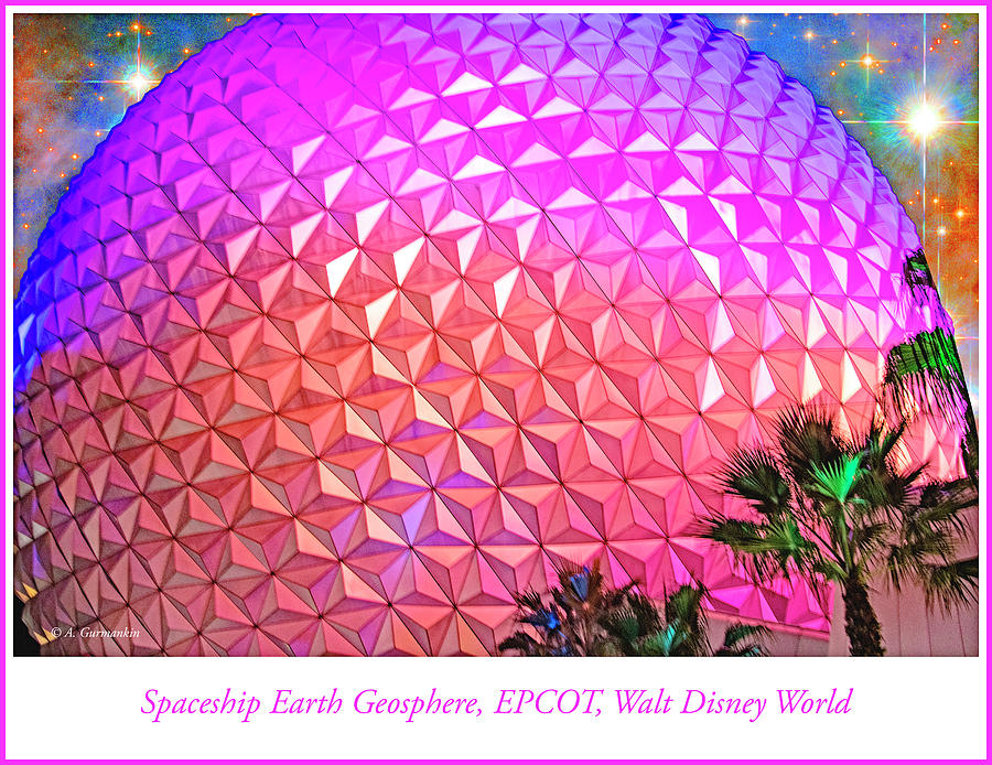 EPCOT, Spaceship Earth Geosphere, Walt Disney World Digital Art by A Macarthur Gurmankin