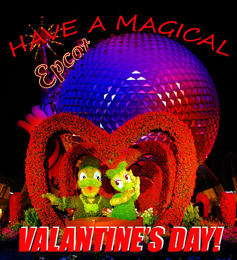 Epcot Valentine Card Photograph by David Lee Thompson