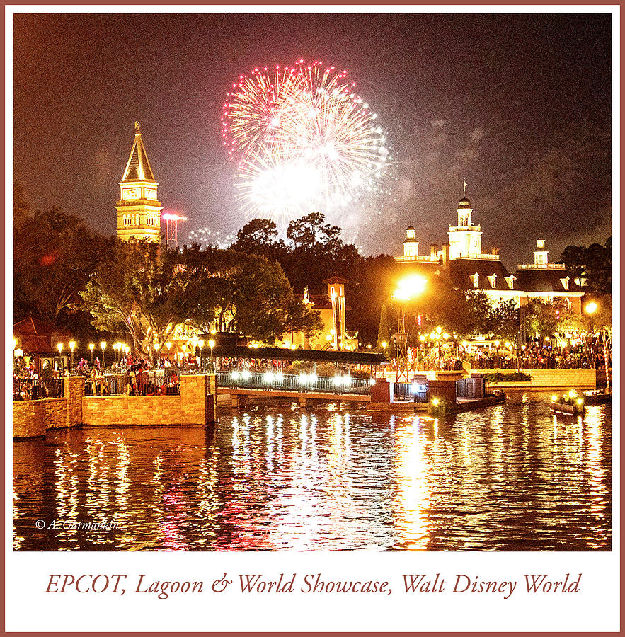 EPCOT, World Showcase, Fireworks, Walt Disney World Photograph by A Macarthur Gurmankin