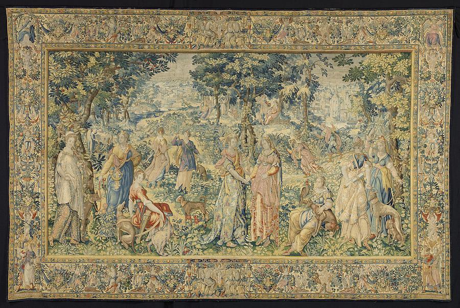 ephalus and Procris textile tapestry Tapestry - Textile by Vintage Collectables