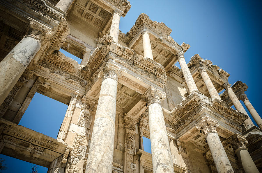 Ephesus Library Up Close Photograph by Anthony Doudt