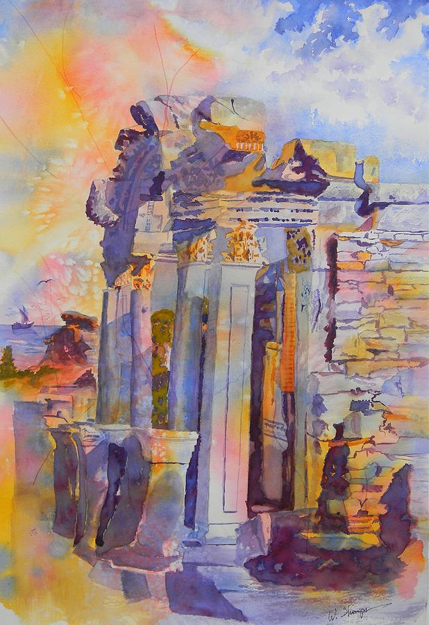 Ephesus Ruins Painting by Warren Thompson