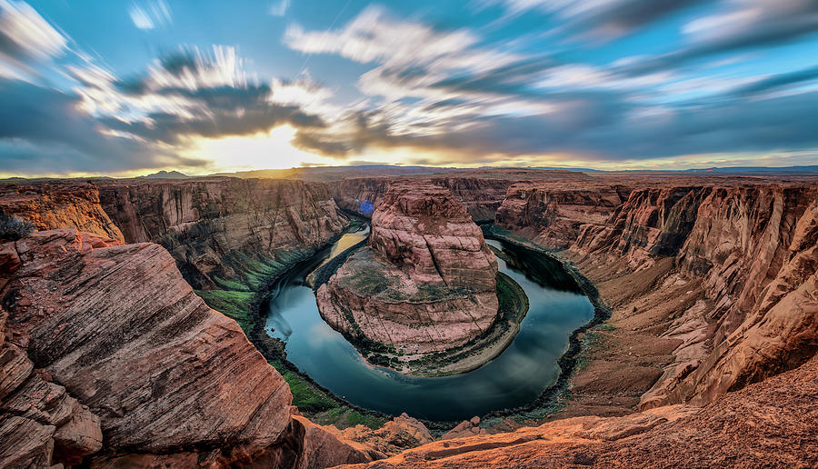 Epic Sunset Image overlooking the Colorado River at Horseshoe Be Photograph by Ryan Kelehar