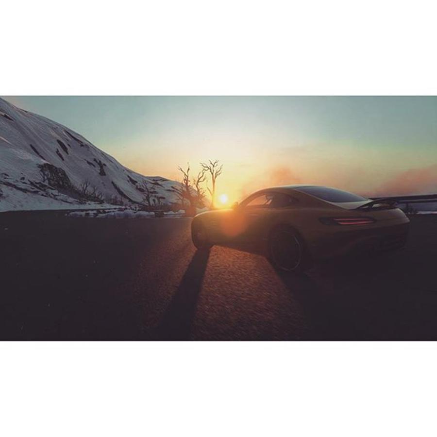 Sunset Photograph - #epic #sunset With The #mercedes #benz by Hannes Lachner