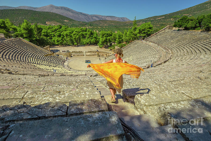 Epidaurus Theater Greece Photograph by Benny Marty
