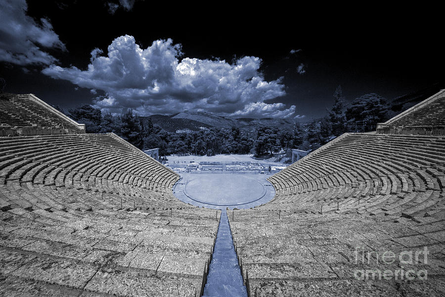 Greek Photograph - Epidavros Blue  by Rob Hawkins