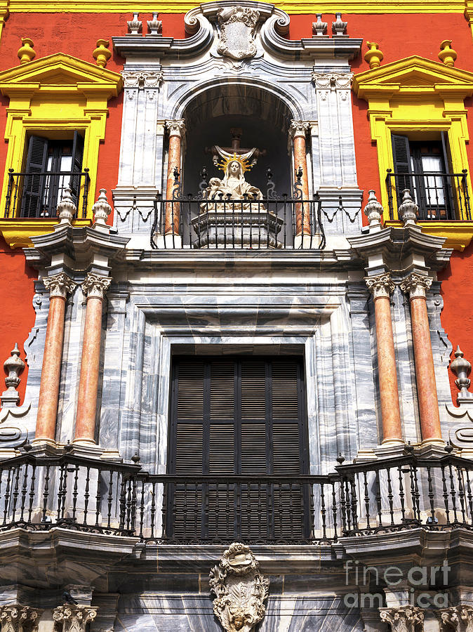 Episcopal Palace of Malaga Balcony Photograph by John Rizzuto