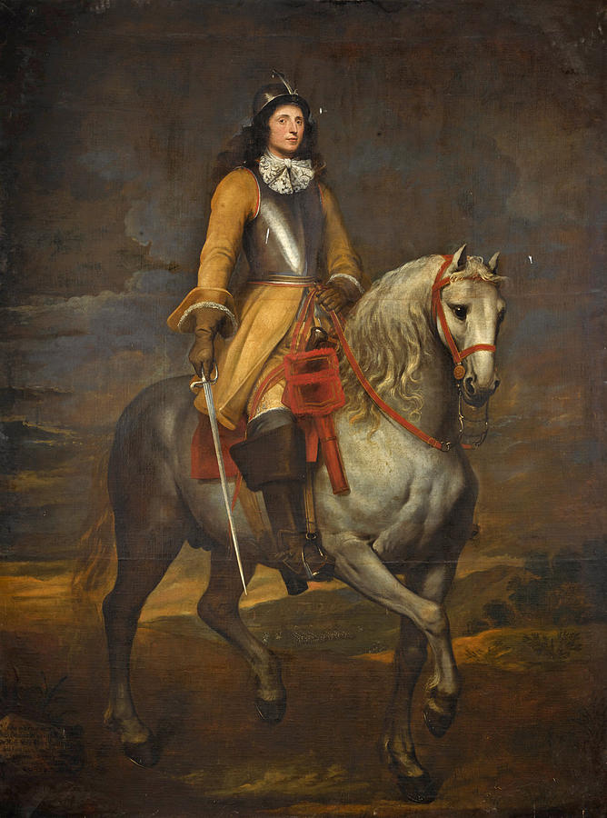 Equestrian Portrait of a General of the Holy Roman Empire Painting by Follower of  Anthony van Dyck