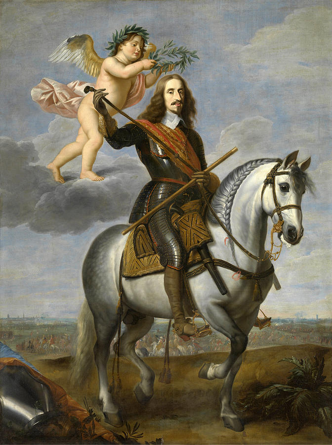 Equestrian portrait of Archduke Leopold Wilhelm Painting by Jan van den Hoecke