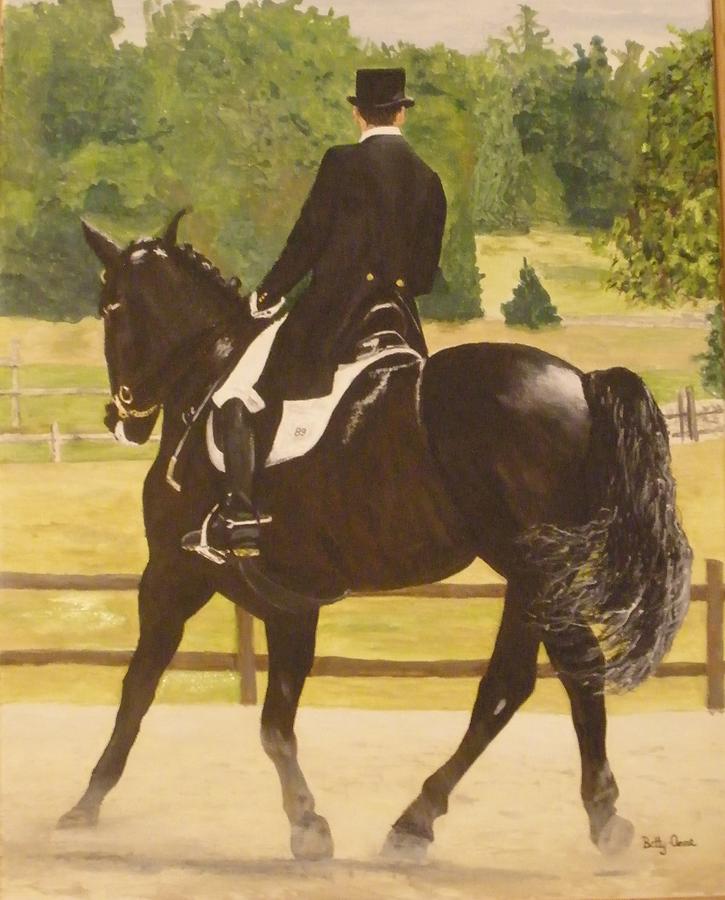 Equestrian Rider Painting by Betty-Anne McDonald