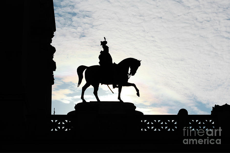 Equestrian Silhouette Photograph by Robert Yaeger