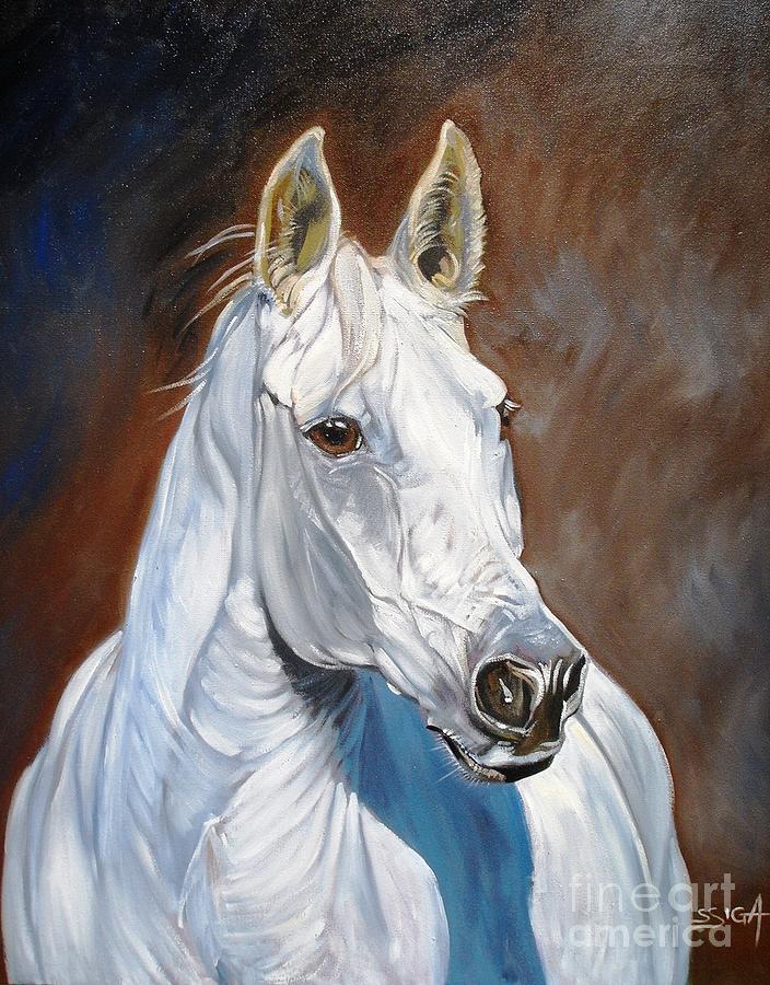 Horse Painting - Equine Elegance by Sabrina Siga