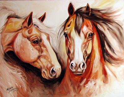 EQUINE POWER By M BALDWIN A SPIRIT HORSE ORIGINAL Painting by Marcia Baldwin