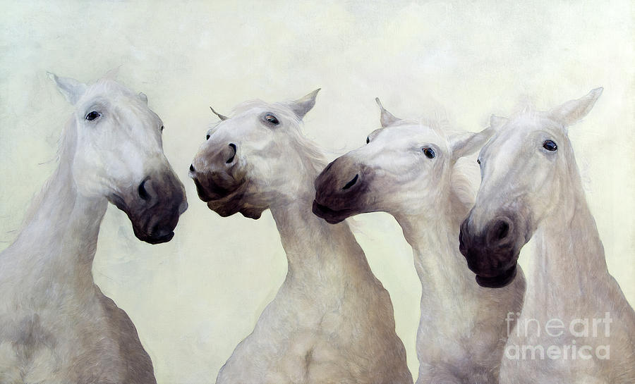 Equus four  Painting by Odile Kidd