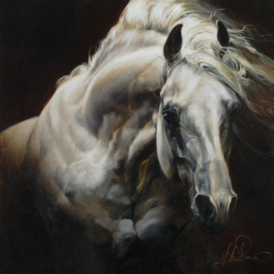 Horse Painting - Equus Series I-II by Heather Edwards