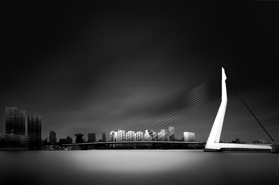 Architecture Photograph - Erasmus Bridge Rotterdam by Denis
