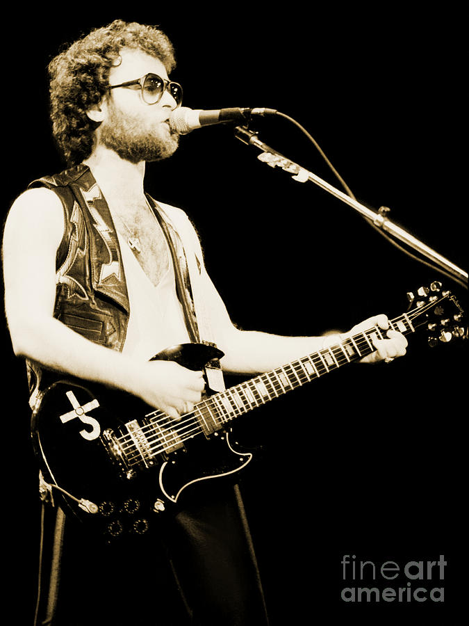 Cow Palace Photograph - Eric Bloom of Blue Oyster Cult - Cow Palace 12-31-79 by Daniel Larsen