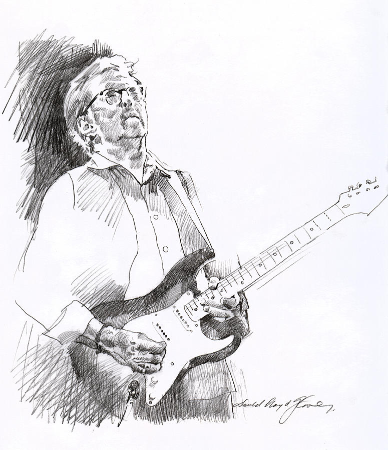 Eric Clapton Joy Drawing by David Lloyd Glover