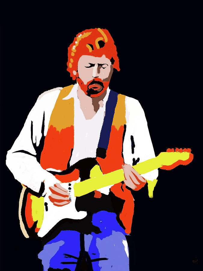 Eric Clapton Loose Sketch Digital Art by Keshava Shukla