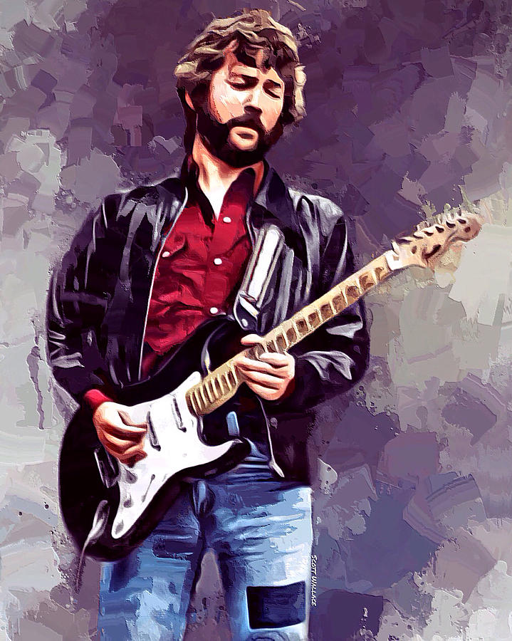 Eric Clapton Painting Digital Art by Scott Wallace