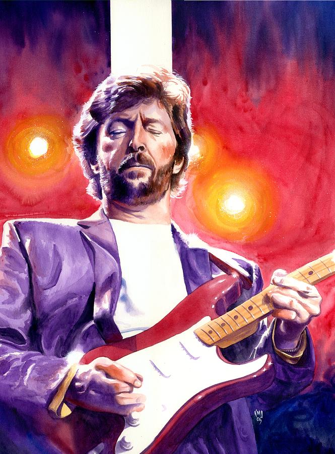 Musician Painting - Eric Clapton Stripe by Ken Meyer jr