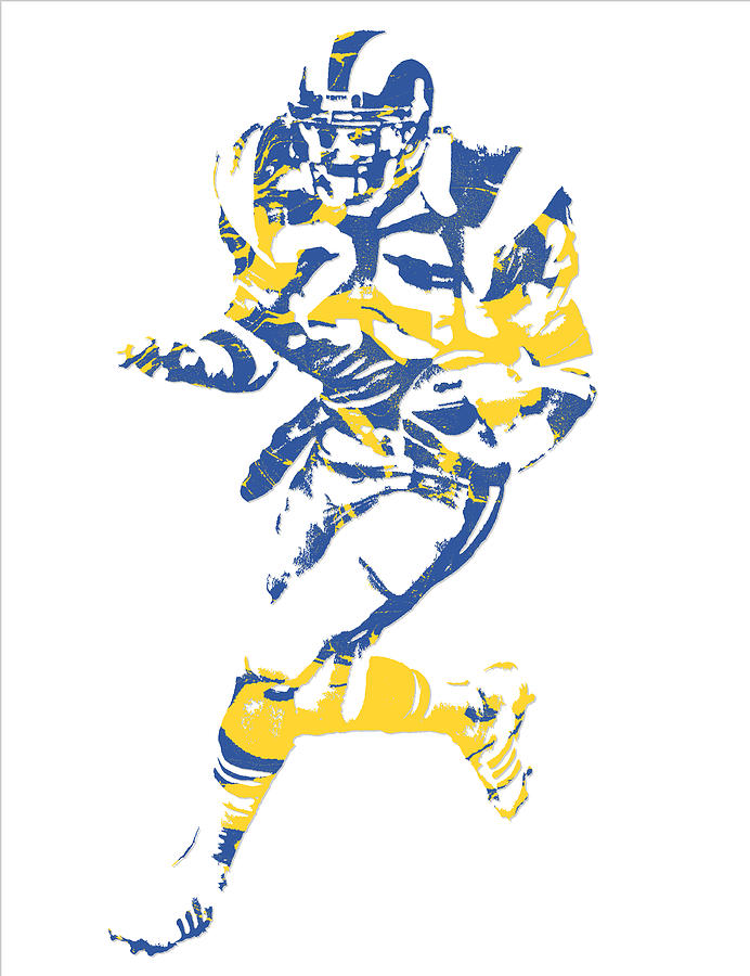 Eric Dickerson Los Angeles Rams Art Metal Print