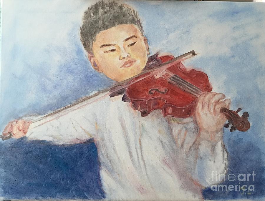 Violinist 2 Painting by Lavender Liu