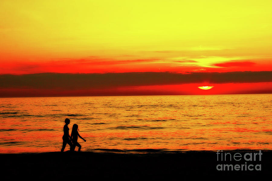 Erie Beach Sunset Photograph by Randy Steele