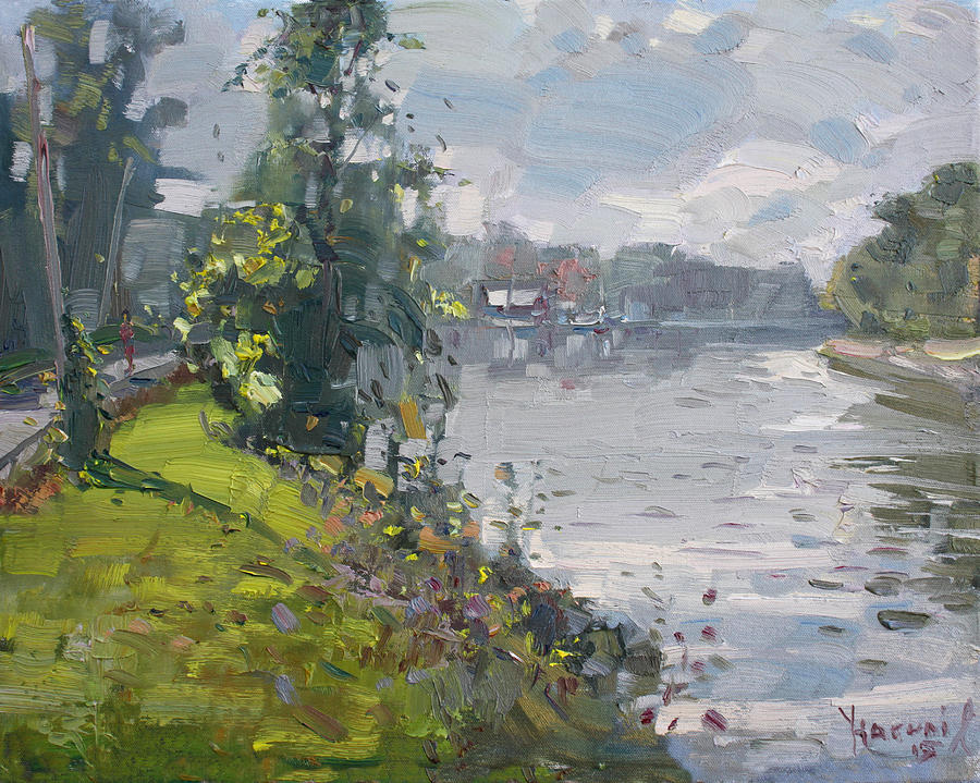 Erie Canal Painting - Erie Canal by Ylli Haruni