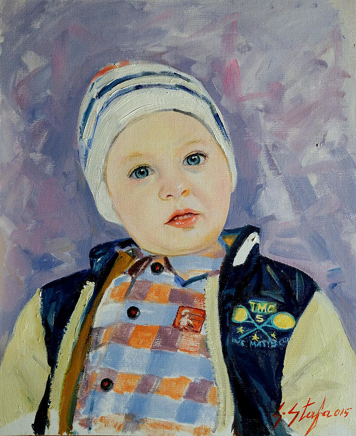 Child Painting - Erin - Trimi I Dibres by Sefedin Stafa Child Painting - Erin - Trimi I Dibres by Sefedin Stafa