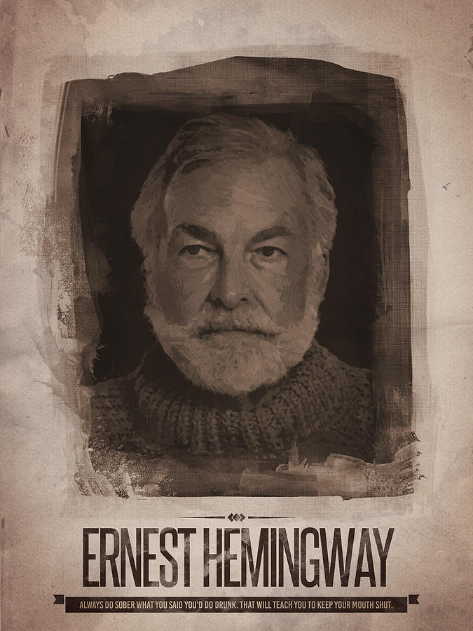 Ernest Hemingway V2 Digital Art