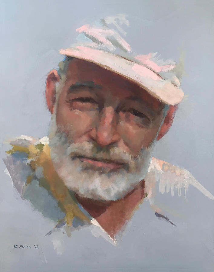Ernest Hemingway Painting - Ernest Hemingway2 by Mike Hanlon