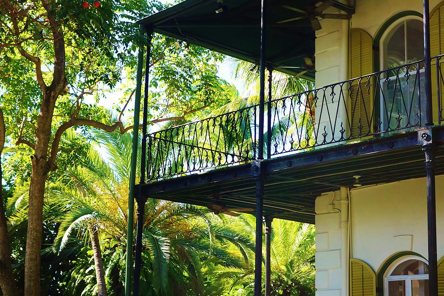 Porch Photograph - Ernest Hemingways Key West House Porch by Shannon Lee