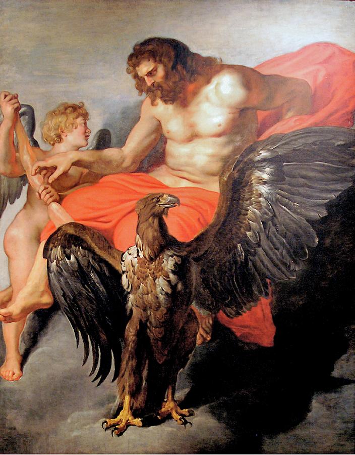 Eros et Zeus Painting by Peter Paul Rubens