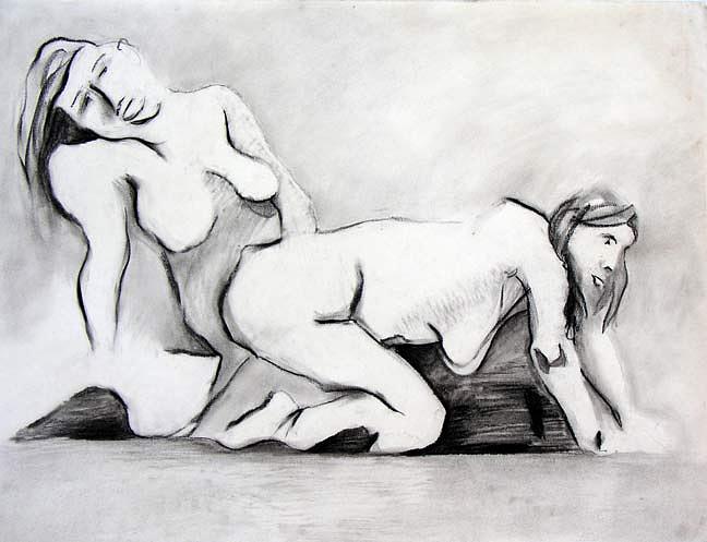 Charcoal Drawing - Erotica by Brad Wilson