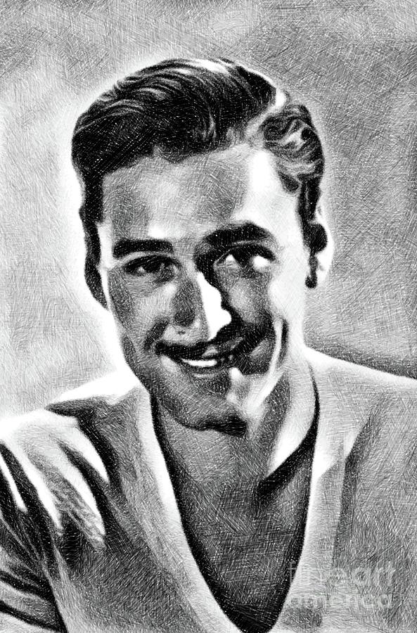 Errol Flynn, Vintage Actor By Js Drawing